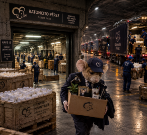 Pérez saliendo de la oficina central de España tras el cierre de su empresa / Imágen de IA
