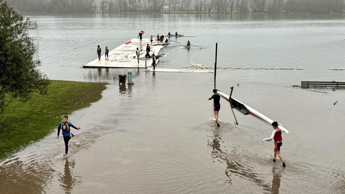 Un desbordamiento del estany de Banyoles / COPE